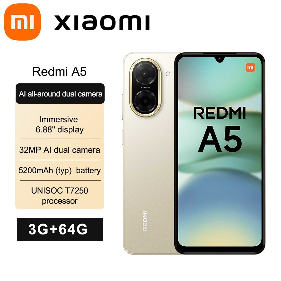 Smartphone débloqué écran 6.88 pouces 3Go RAM 64Go ROM batterie 5200mAh appareil photo principal Android